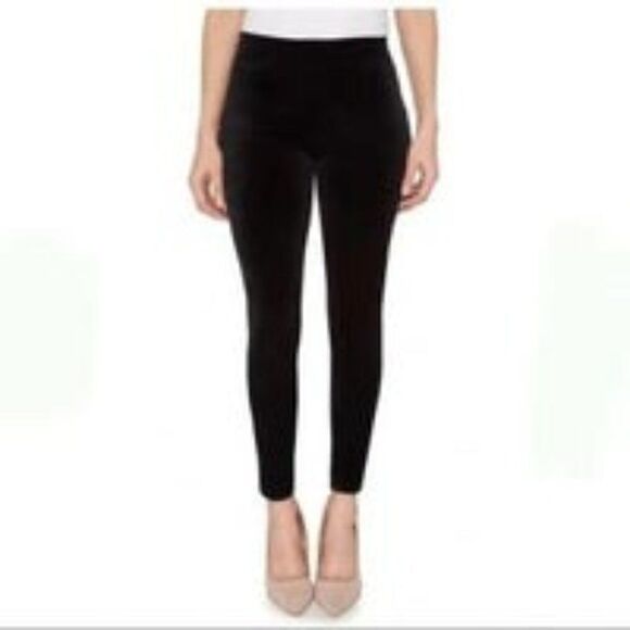 Ellen Tracy Elastic Waist Black Stretch Pants Size L Like New - Picture 1 of 8